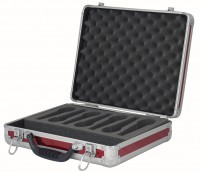 Flightcase pre 7 ks mikrofónov  červený