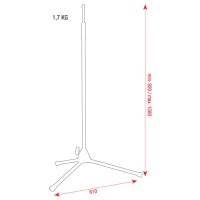 Foldable Mikrofónový stojan  160cm chrómový