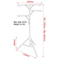 Alu Stand 4 meter  with double T Bar Alu Colour  stojan na svetlá