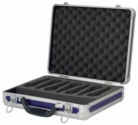 Flightcase pre 7 ks mikrofónov  modrý