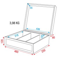 Flightcase pre 65 CD's čierny