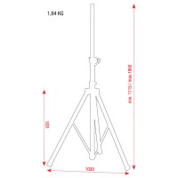 Speaker Stand 1-1,6m/20Kg  Alu