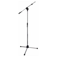 Stojan na mikrofón 98 - 160 cm + rameno 53 - 93 cm - chrómový
