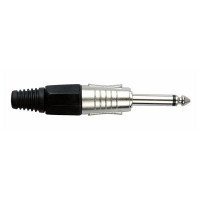 6.3 mm. Jackplug mono, Nickel housing