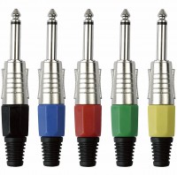 6.3 mm. Jackplug mono, Nickel housing