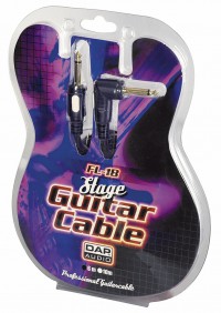 DAP FL18 - Stage gitarový Ø6mm kábel jack 6,3mm - jack 6,3mm rovný > 90° 6m