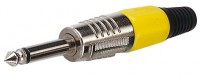 6.3 mm. Jackplug mono, Nickel housing